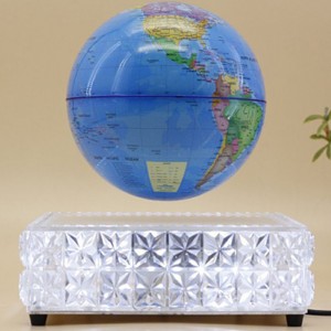 spining led crystal maglev levitate globe PA-0717-G kelluva maapallo 6inch 7inch 8inch